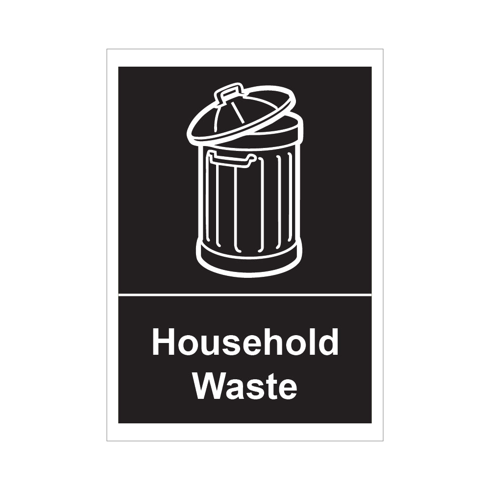 Household Waste Self Adhesive Vinyl Sticker