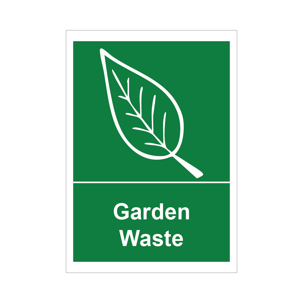 Garden Waste Self Adhesive Vinyl Sticker