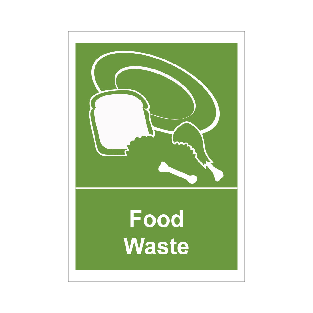 Food Waste Self Adhesive Vinyl Sticker