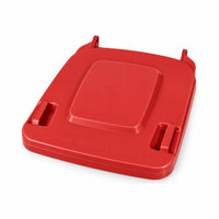 Red replacement lid for a 240L wheelie bin