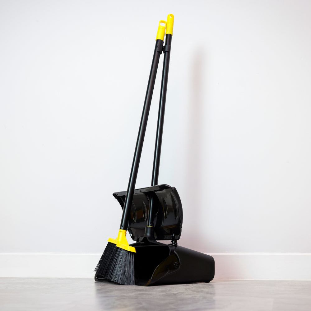 Bulldozer heavy duty lobby dustpan and brush set