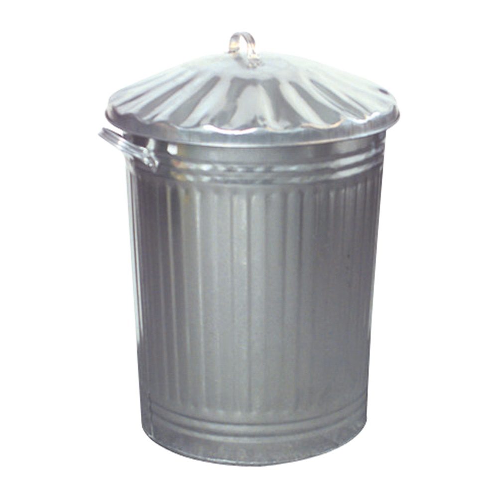 90L Galvanised Dust Bin With Lid