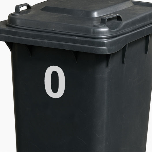 Wheelie Bin Number Sticker - 110mm x 110mm