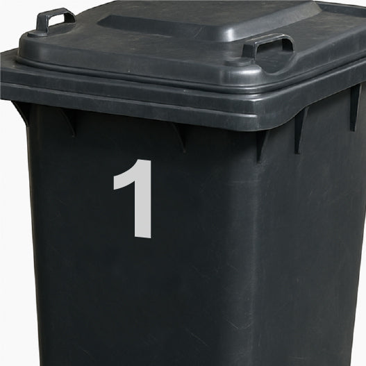 Wheelie Bin Number Sticker - 110mm x 110mm