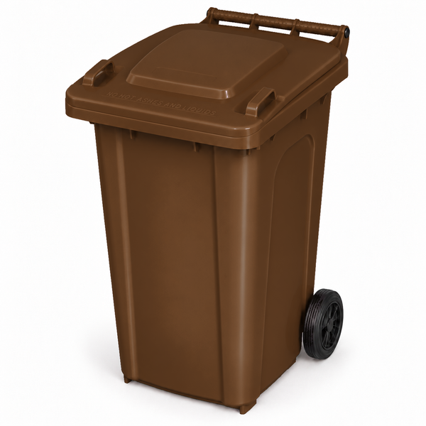 240L Wheelie Bin - Brown