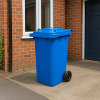 240L blue wheelie bin – view 3
