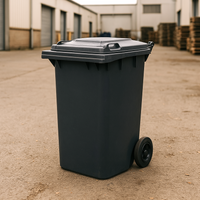 240L black wheelie bin – view 3