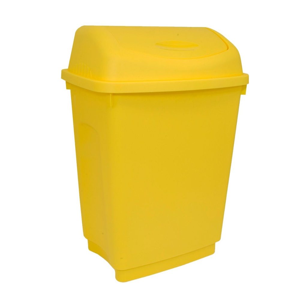 50L Swing Bin - Yellow