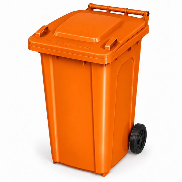 240L Wheelie Bin - Orange