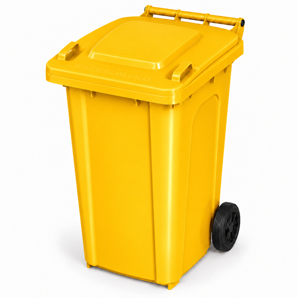 240L Wheelie Bin - Yellow