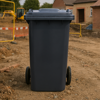 240L black wheelie bin – view 2